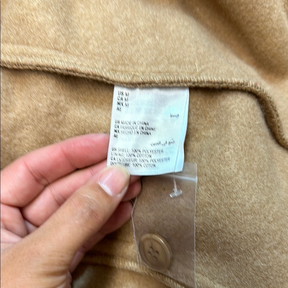 Tan Textured Button-Up Jacket - Picture 5 of 6